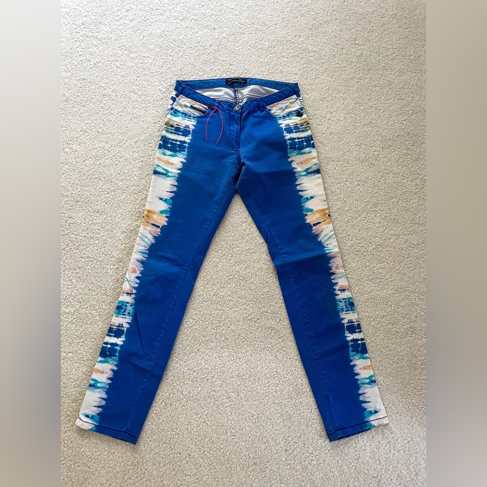 Scotch & Soda Maison Scotch blue tie dye cotton pants trousers - size 28
